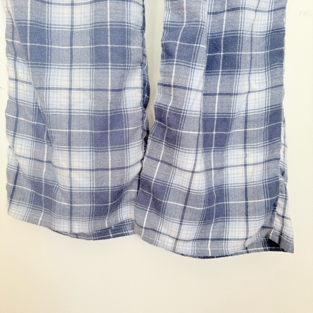 Hollister Flannel Plaid Pajama Pants Blue Lounge Soft Comfy Relaxed Sleep Size S - Picture 4 of 5